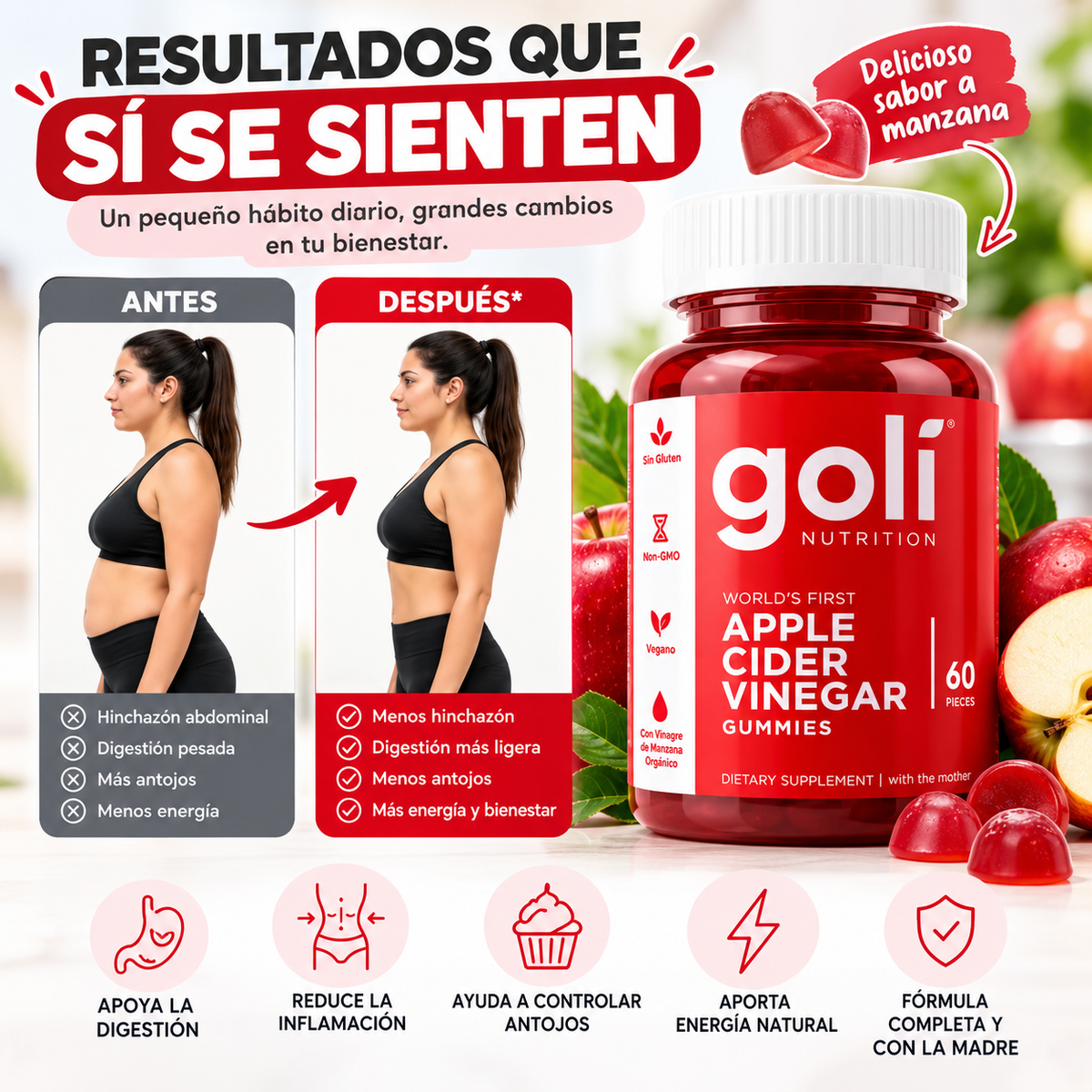Gomitas Goli con Vinagre de manzana