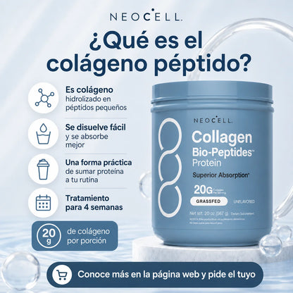 NeoCell™ | Colágeno Hidrolizado Grass-Fed 567 g | Sin sabor · 20 g de colágeno y 18 g de proteína
