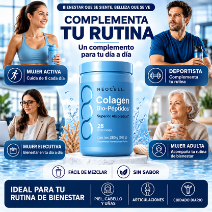 NeoCell™ | Colágeno Hidrolizado Grass-Fed 567 g | Sin sabor · 20 g de colágeno y 18 g de proteína